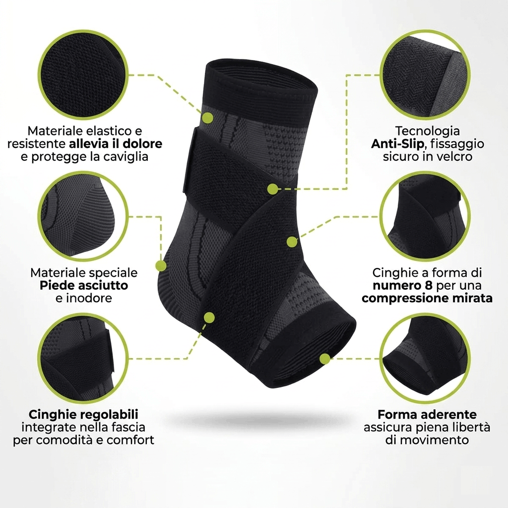 RecoverX – Fascia stabilizzante giovanile per il tallone e la cartilagine di accrescimento