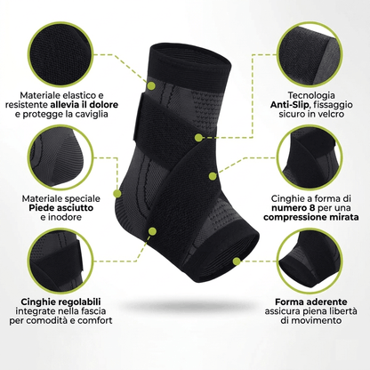 RecoverX – Fascia stabilizzante giovanile per il tallone e la cartilagine di accrescimento