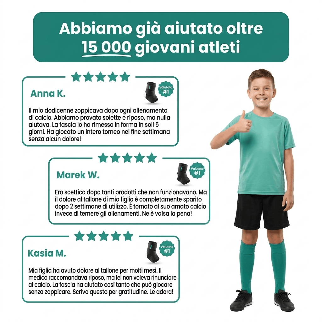 RecoverX – Fascia stabilizzante giovanile per il tallone e la cartilagine di accrescimento