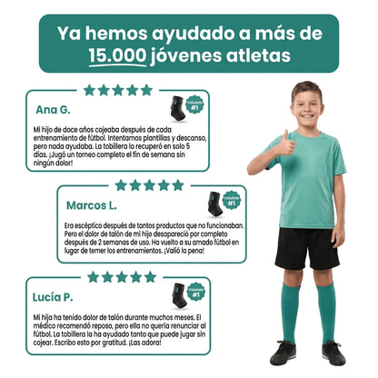 RecoverX – Vendaje estabilizador juvenil para el talón y el cartílago de crecimiento