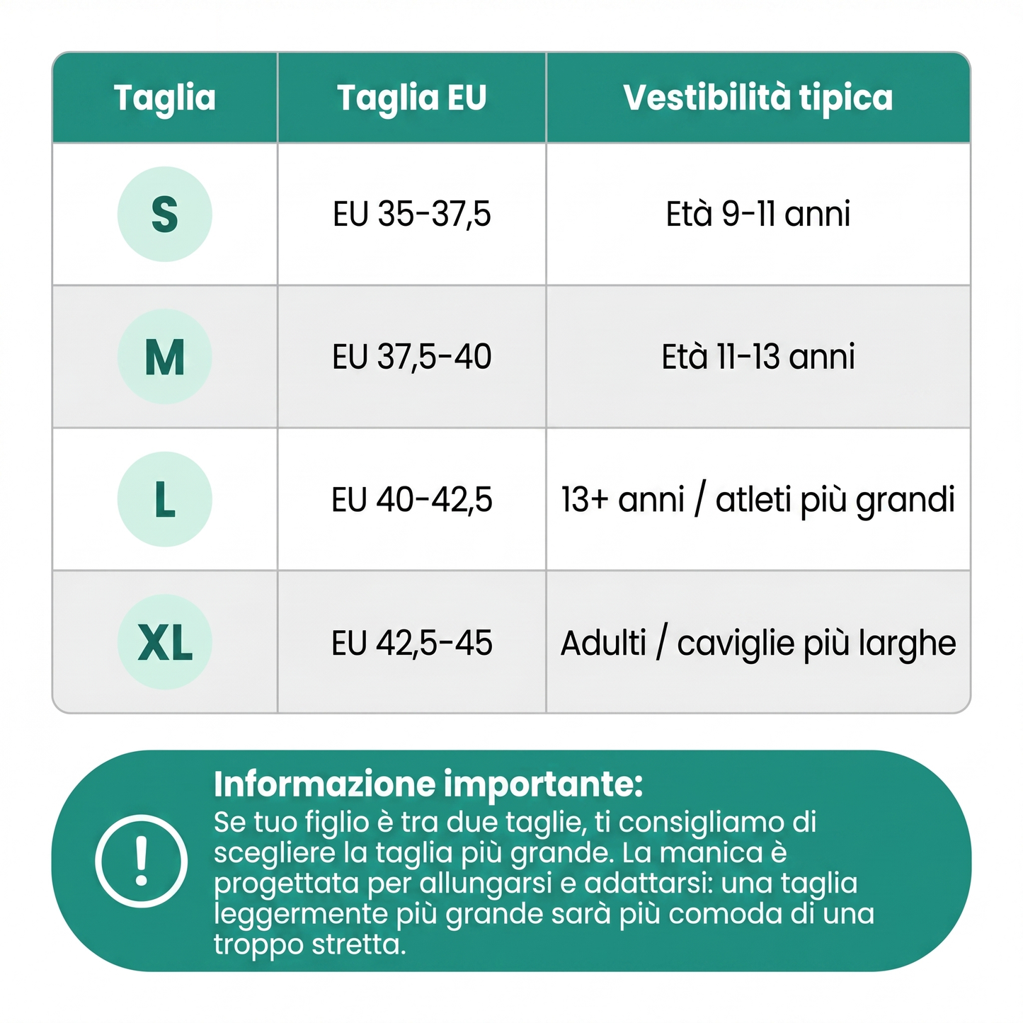 RecoverX – Fascia stabilizzante giovanile per il tallone e la cartilagine di accrescimento